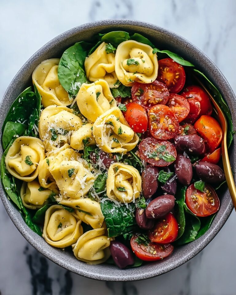 Tortellini Pasta Salad with Fresh Vegetables and Tangy Herb Dressing Recipe