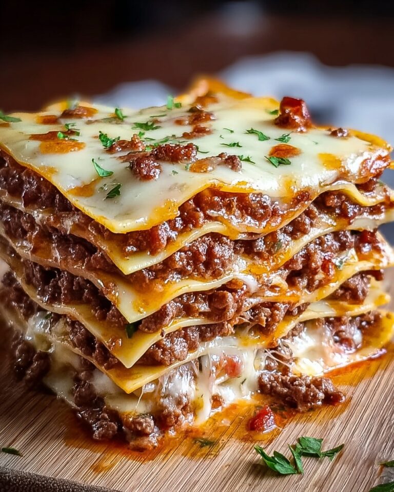 Parmesan Garlic Bacon Cheeseburger Lasagna Recipe