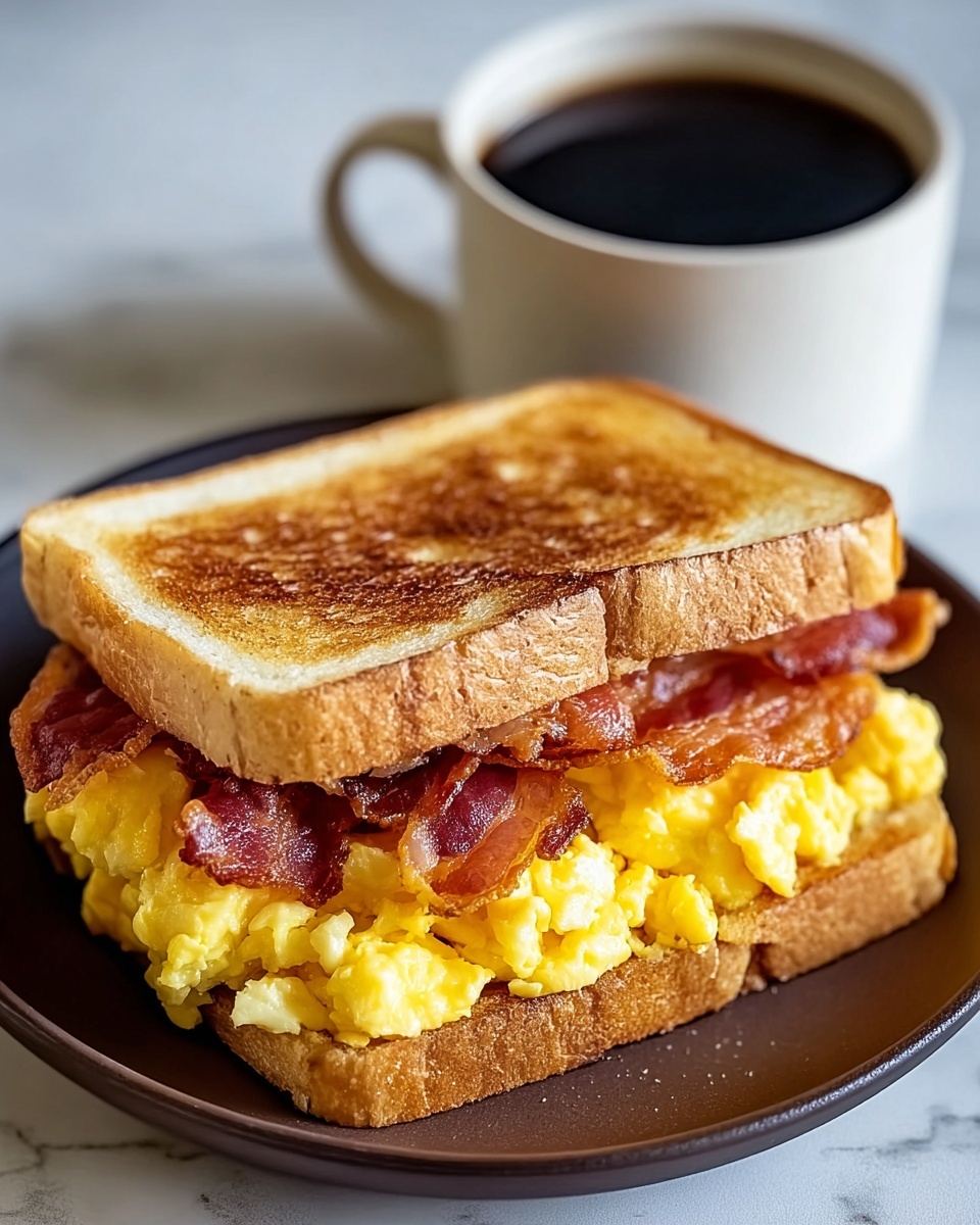 Bacon & Egg Breakfast Grilled Cheese Recipe - Recipe Image