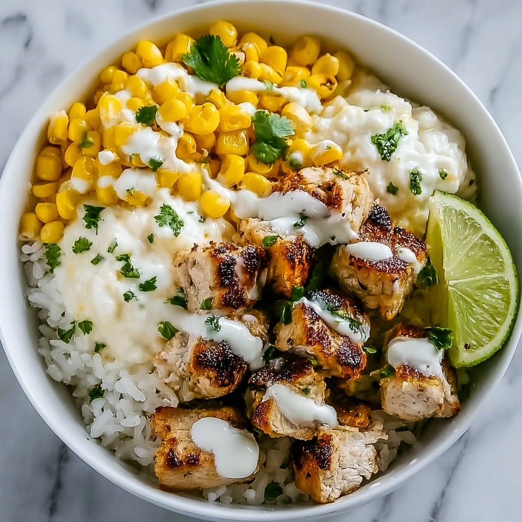 Flavor-Packed Street Corn Chicken Rice Bowl Recipe - Recipe Image