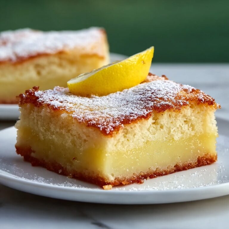 Light & Creamy Lemon Custard Cake Recipe