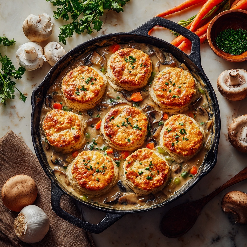 Chicken and Mushroom Cobbler Recipe - Recipe Image