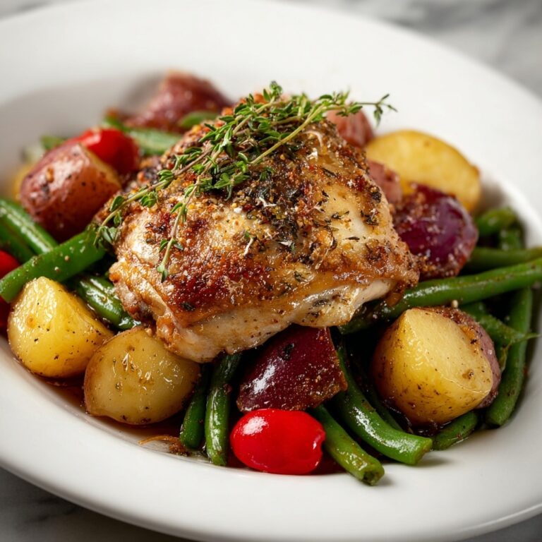 Slow Cooker Seasoned Chicken with Green Beans and Potatoes Recipe