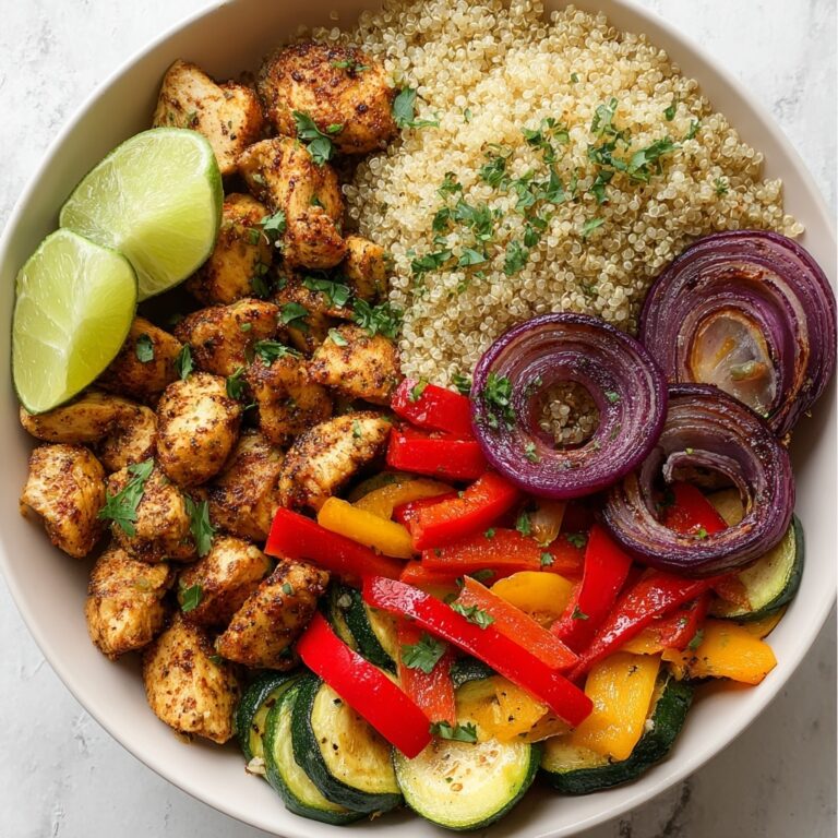 Healthy Spicy Chicken and Roasted Vegetable Bowls Recipe