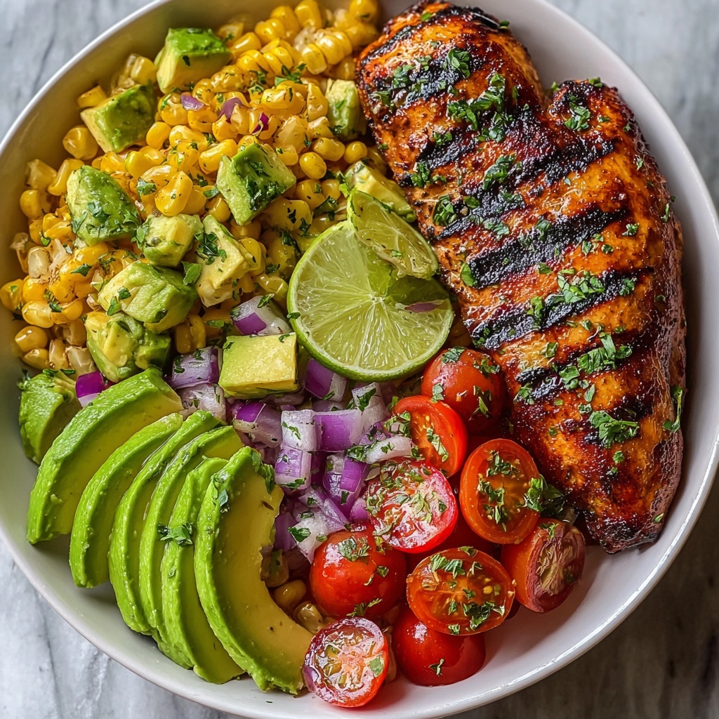 Grilled Hot Honey Chicken with Sweet Corn Salad Recipe - Recipe Image