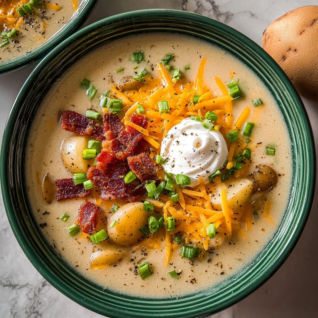 Creamy Loaded Baked Potato Soup Recipe - Recipe Image