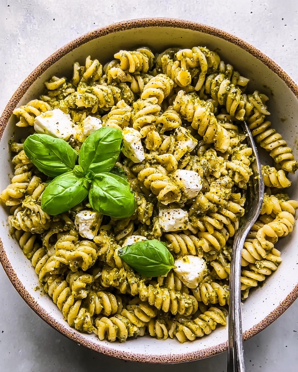 One Pot Melty Burrata Lemon Pesto Pasta Recipe - Recipe Image