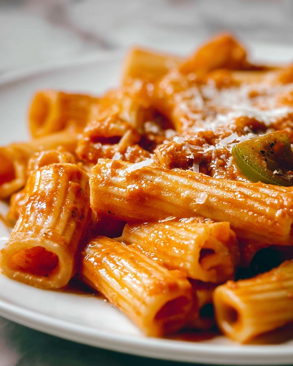 Delicious Spicy Rigatoni Pasta Recipe - Recipe Image