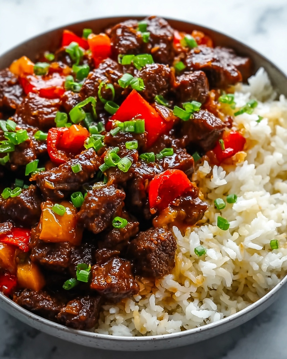 Beef and Pepper Rice Bowl Recipe - Recipe Image