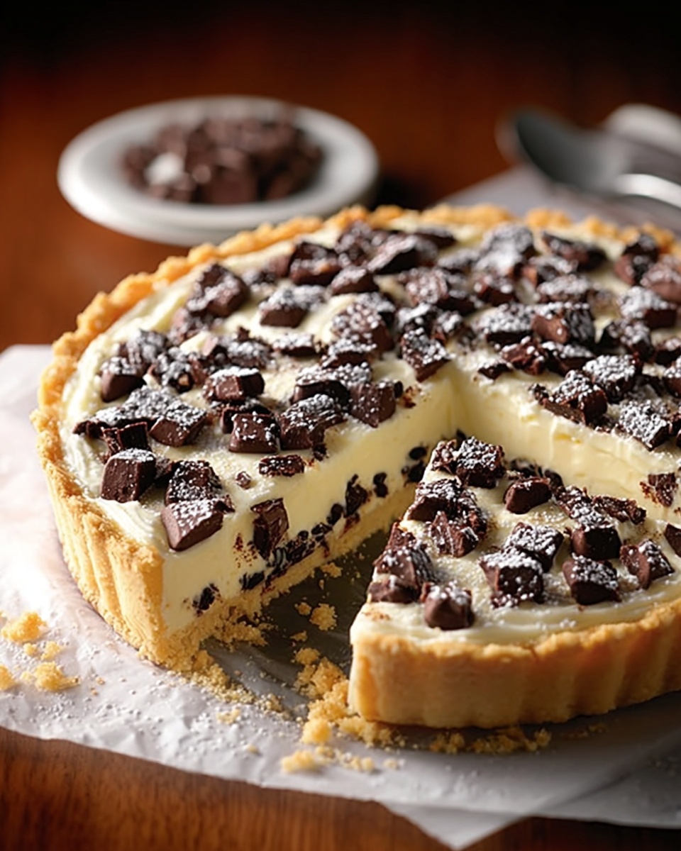 Chocolate Chip Cannoli Pie Recipe - Recipe Image