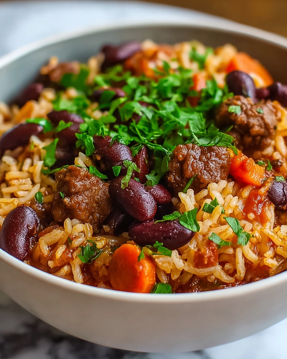 Black Beans and Rice with Beef Sausage Recipe - Recipe Image