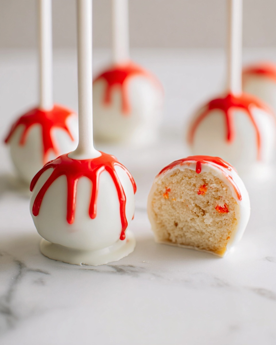 Bloody Halloween Cake Pops Recipe - Recipe Image