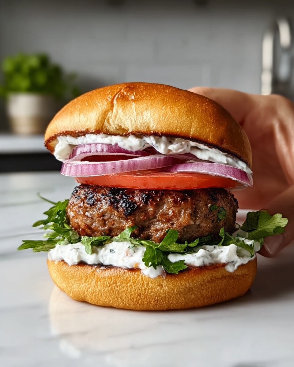 Perfect Homemade Harissa Lamb Burgers Recipe - Recipe Image