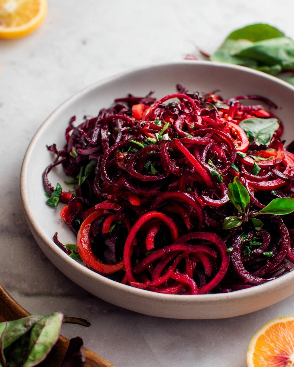 Spiralized Raw Beet and Blood Orange Salad Recipe - Recipe Image