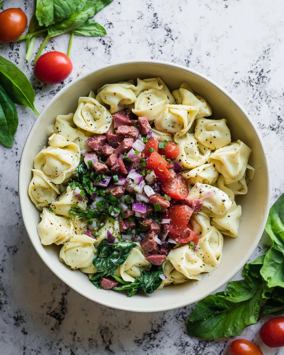 Spinach Tortellini Salad Recipe - Recipe Image