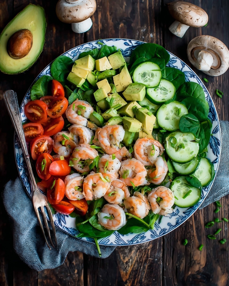 Spinach Salad with Shrimp and Smoky-Sweet Dressing Recipe - Recipe Image