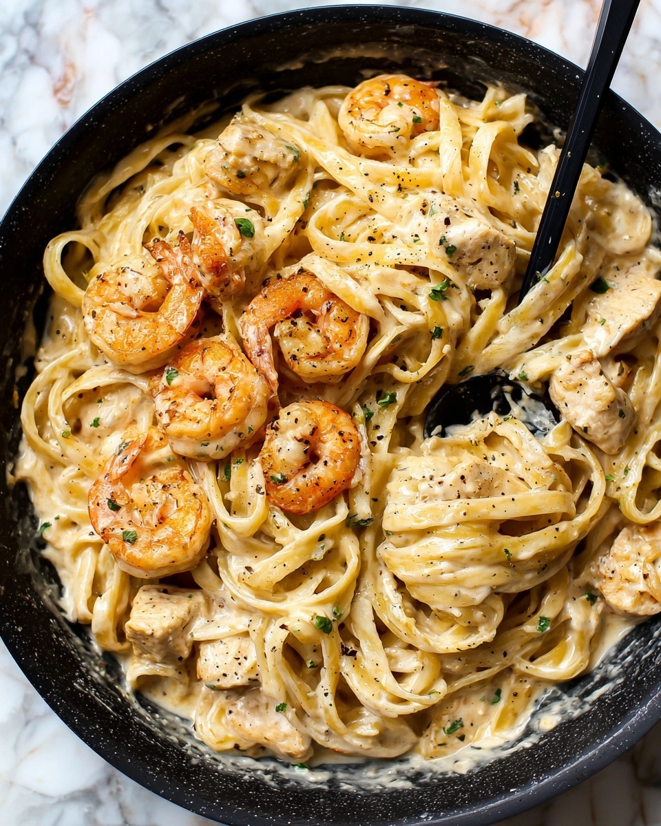 Cajun Chicken and Shrimp Alfredo Recipe - Recipe Image