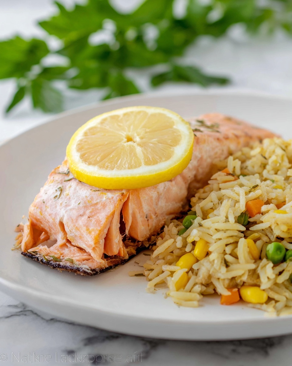 Baked Salmon with Lemon Mayo Glaze Recipe - Recipe Image