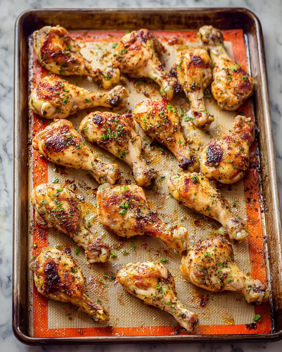 Baked Chicken Legs with Garlic, Lemon, and Parsley Marinade Recipe - Recipe Image