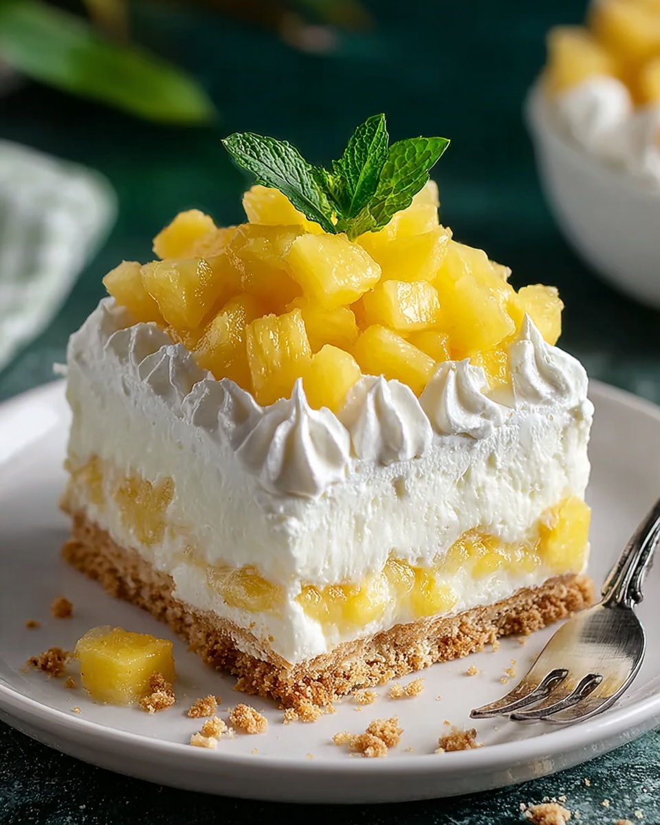 No-Bake Pineapple Cream Dessert Recipe - Recipe Image