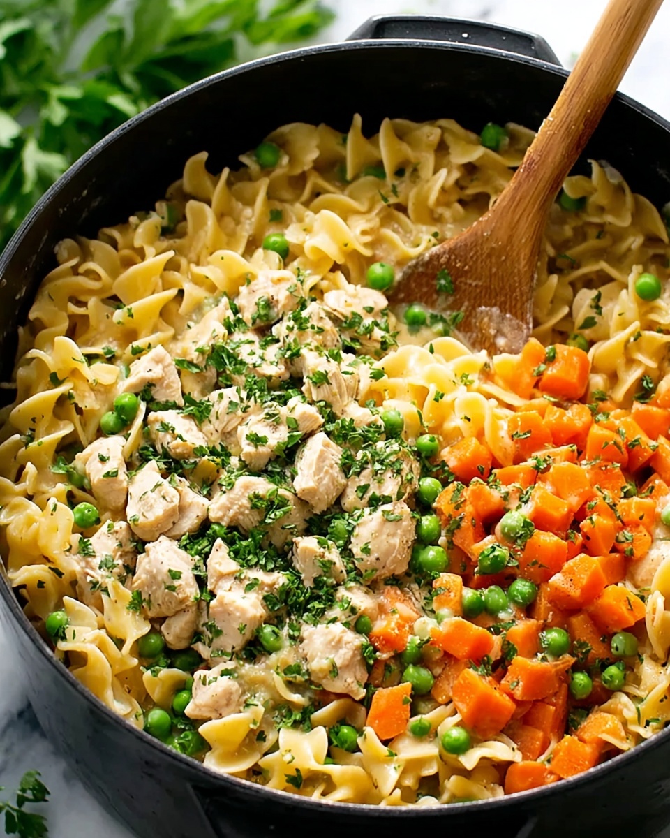 Chicken Pot Pie Meets Pasta Recipe - Recipe Image