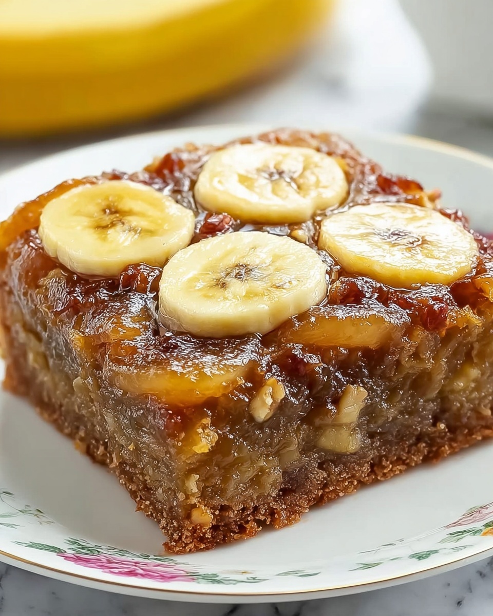 Banana Upside Down Cake Recipe - Recipe Image