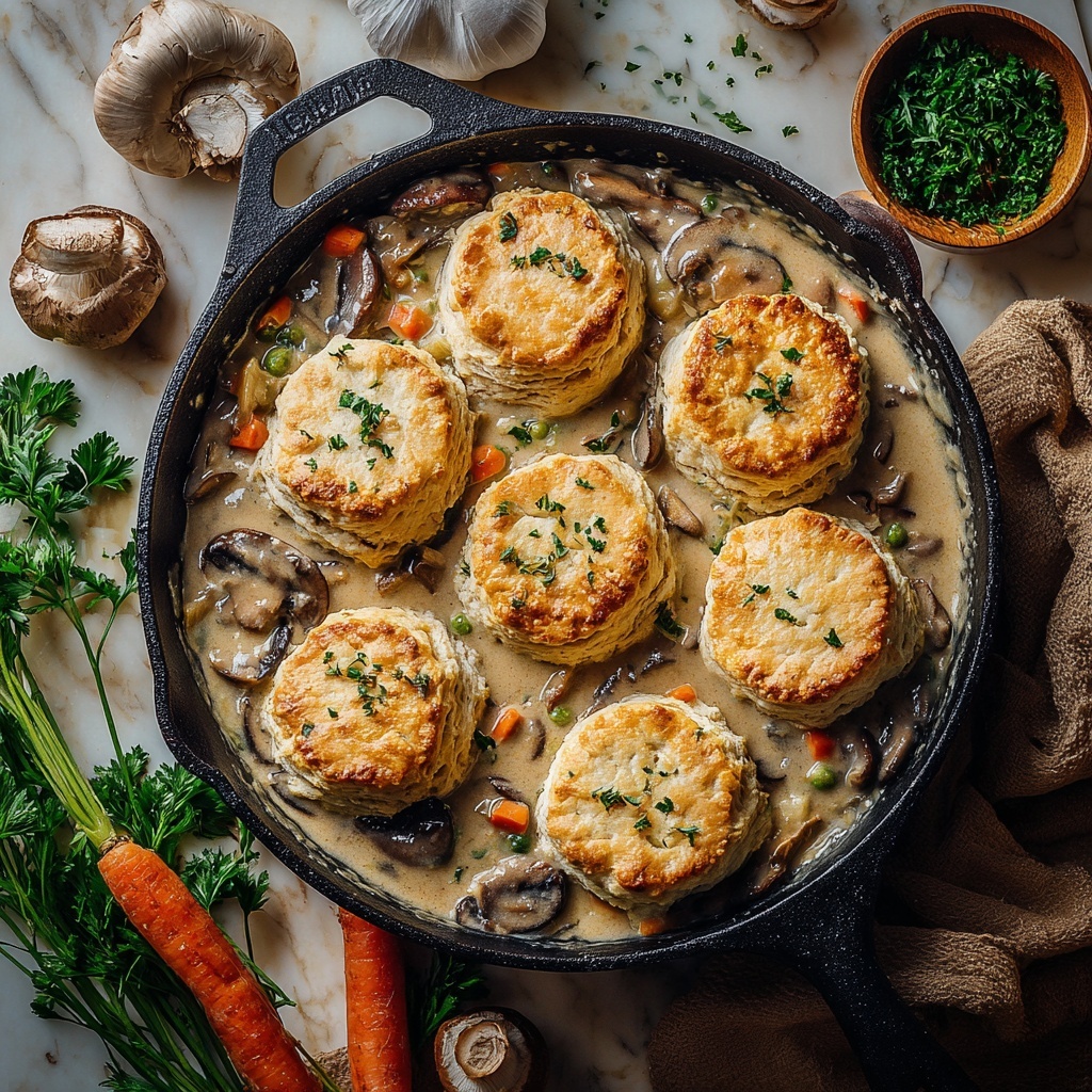 Chicken and Mushroom Cobbler Recipe - Recipe Image