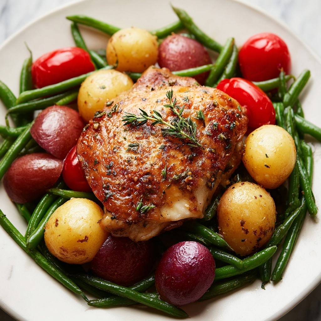 Slow Cooker Seasoned Chicken with Green Beans and Potatoes Recipe - Recipe Image