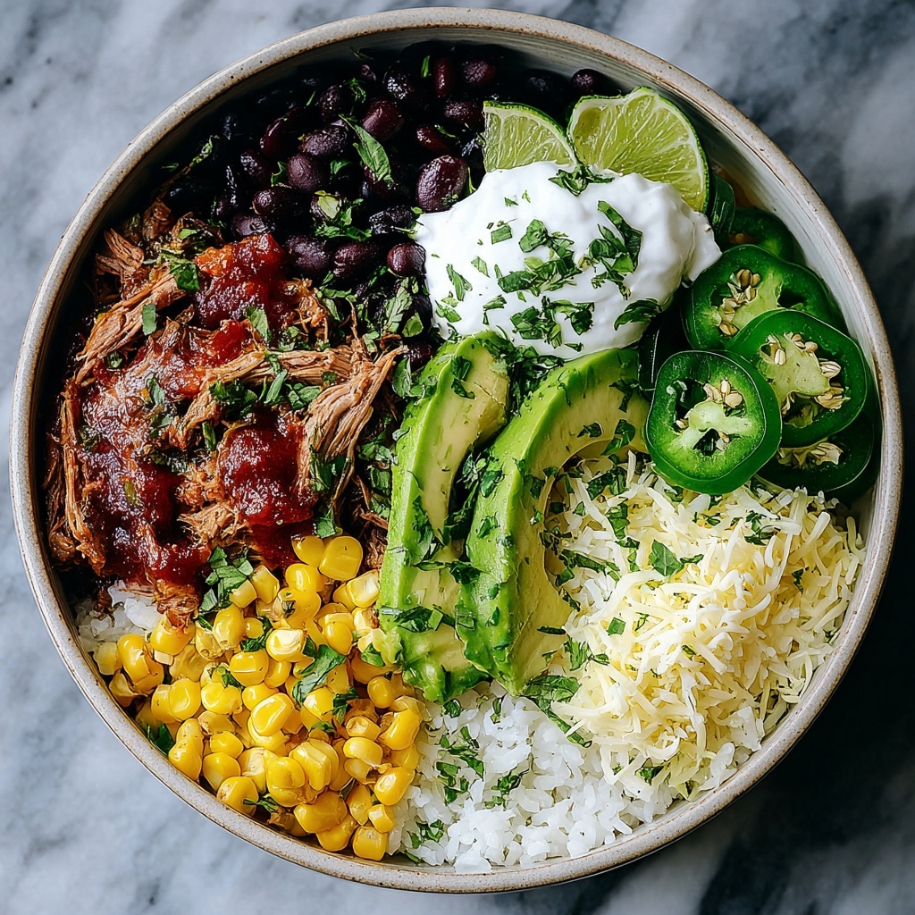 Slow Cooker Chicken Burrito Bowls Recipe - Recipe Image