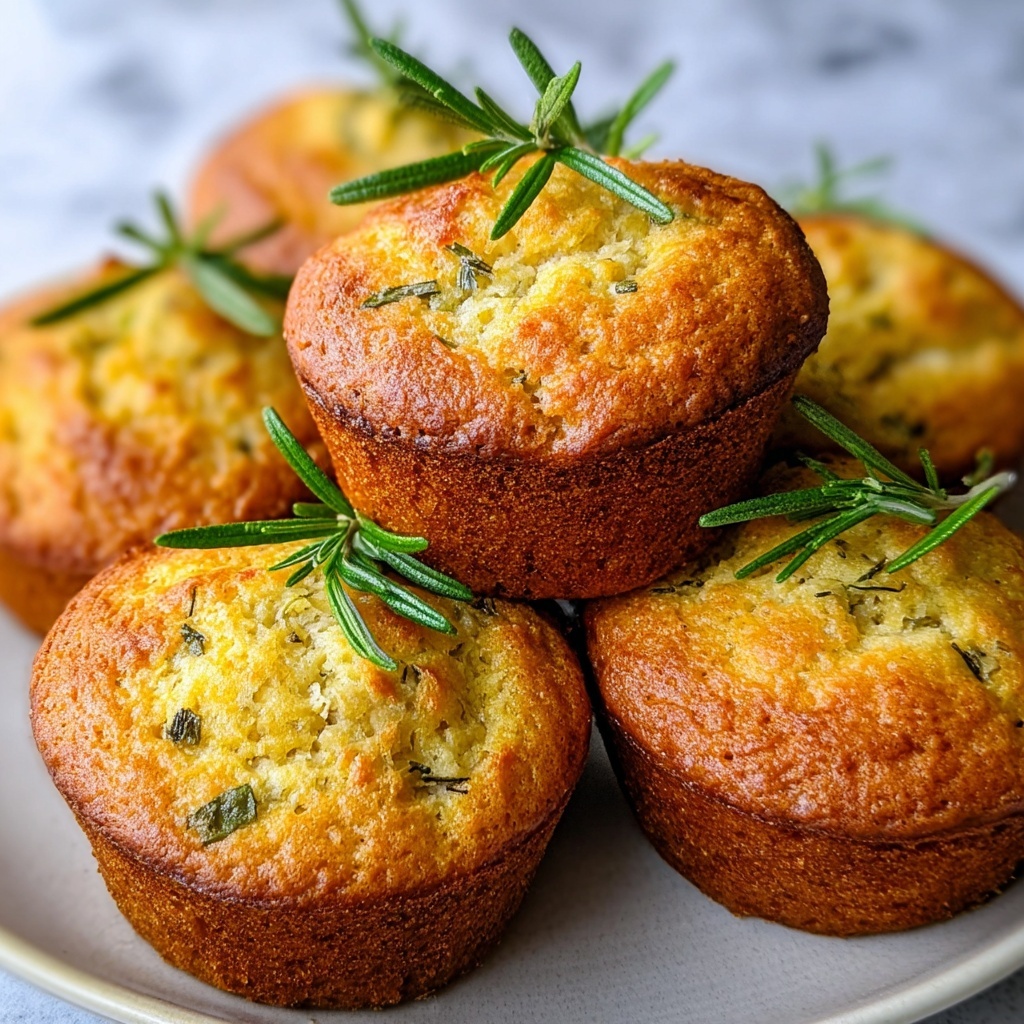 Garlic Rosemary Focaccia Muffins Recipe - Recipe Image