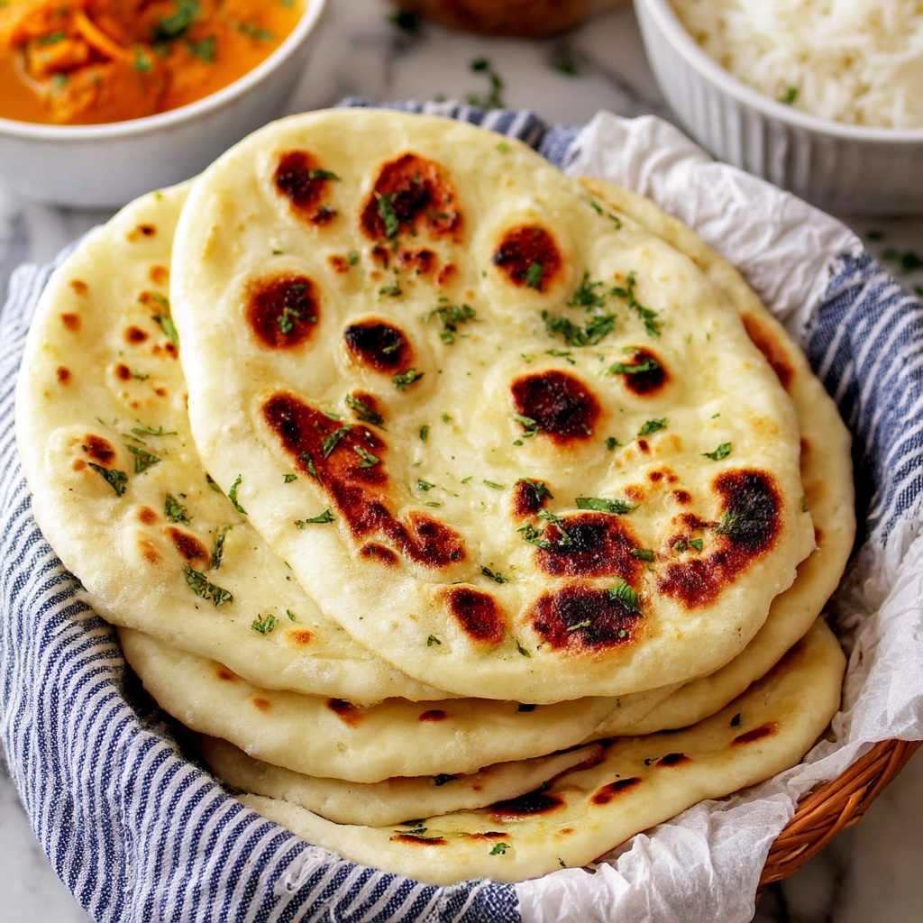 Homemade Garlic Butter Naan Recipe - Recipe Image