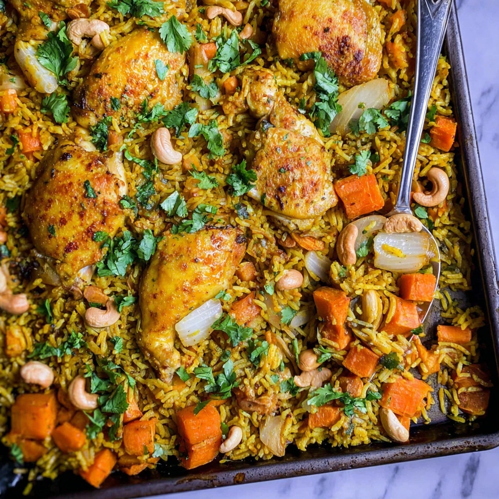 Sheet Pan Curry Chicken and Carrots with Basmati Rice (Biryani) Recipe - Recipe Image