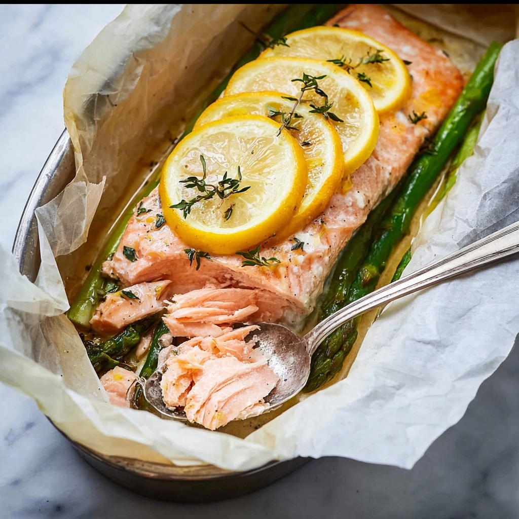 Lemon Butter Salmon in Parchment Paper Recipe - Recipe Image
