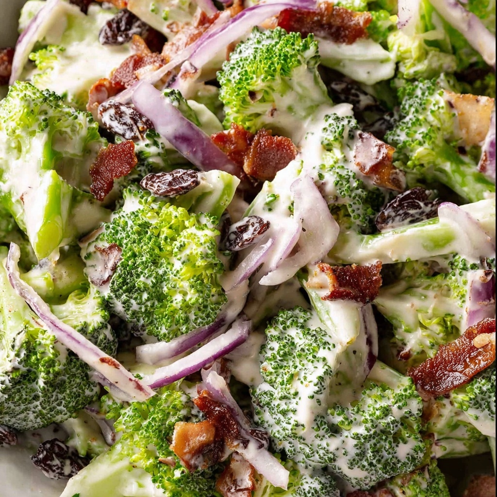 Broccoli Salad with Lighter Creamy Dressing Recipe - Recipe Image