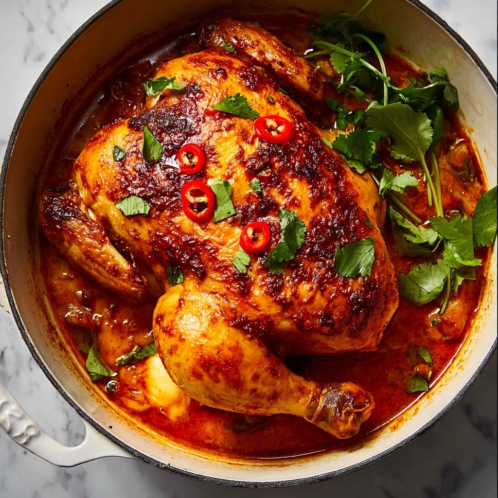 Thai Red Curry Pot Roast Chicken with Potatoes, Green Beans, and Jasmine Rice Recipe - Recipe Image