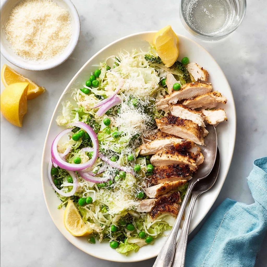 Lemon Parmesan Cabbage Salad with Grilled Chicken Recipe - Recipe Image
