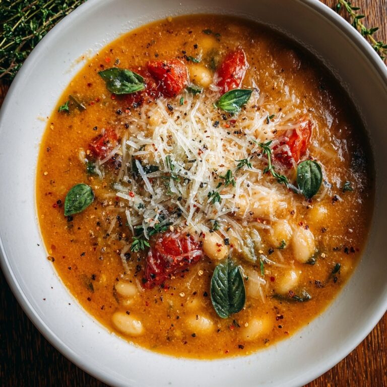 Parmesan Tomato Cannellini Bean Soup Recipe