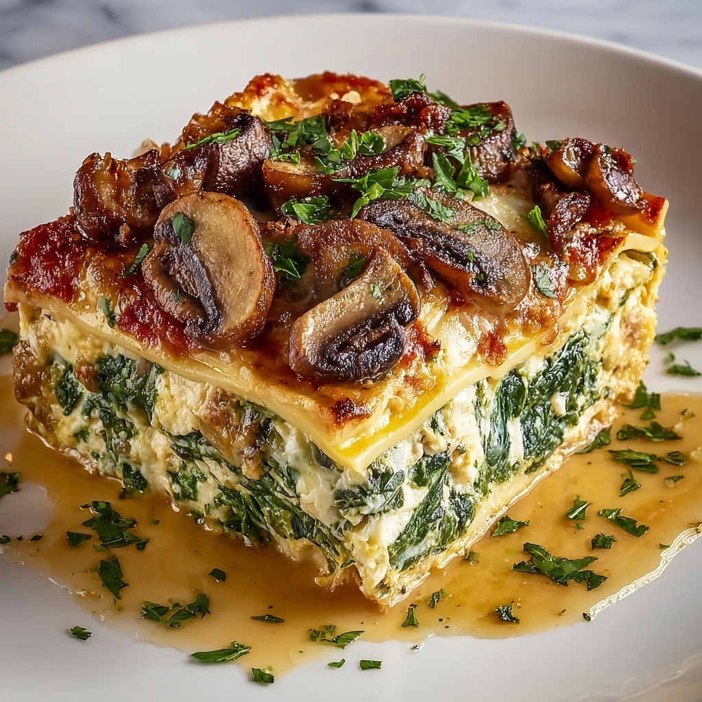 Mushroom and Spinach Lasagna Recipe - Recipe Image