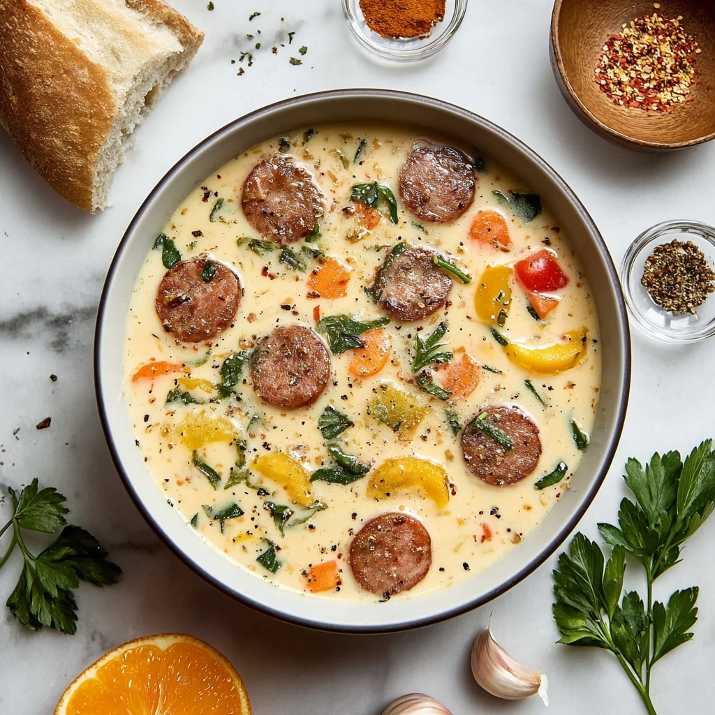 Creamy Sausage and Kale Potato Soup Recipe - Recipe Image