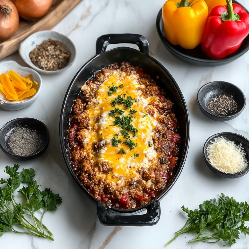 Cheesy Loaded Meatloaf Casserole Recipe - Recipe Image