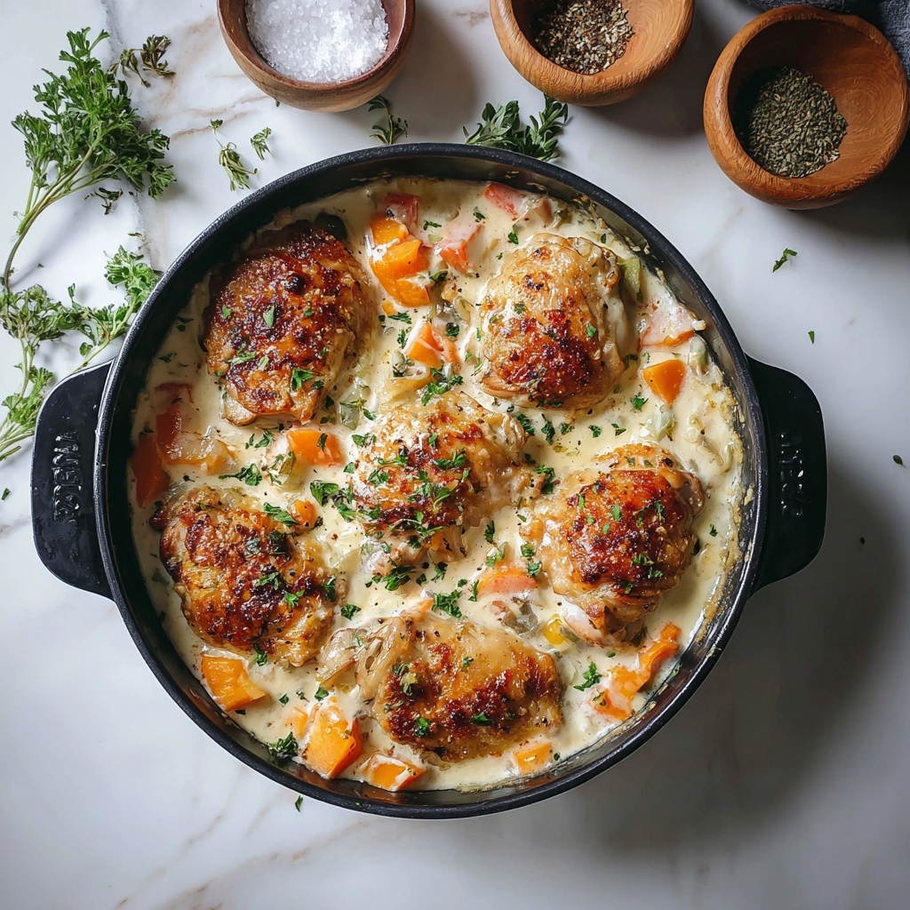 Cream Cheese Garlic Cheddar Chicken Skillet Recipe - Recipe Image