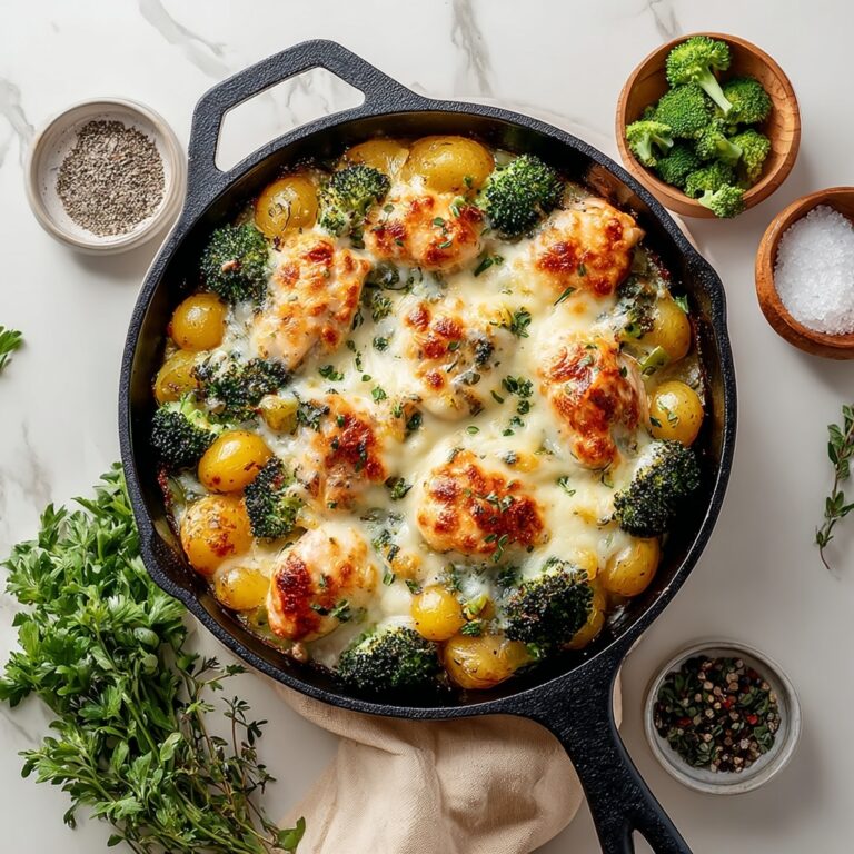 Creamy Chicken and Broccoli Bake with Cheddar and Crispy Breadcrumb Topping Recipe