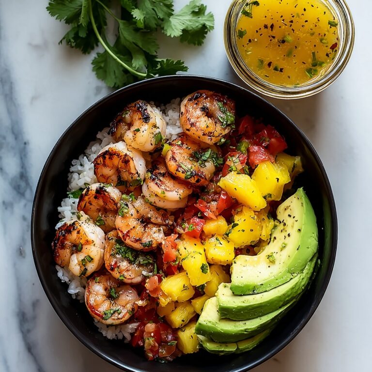 Shrimp and Avocado Bowls with Mango Salsa & Lime-Chili Sauce Recipe