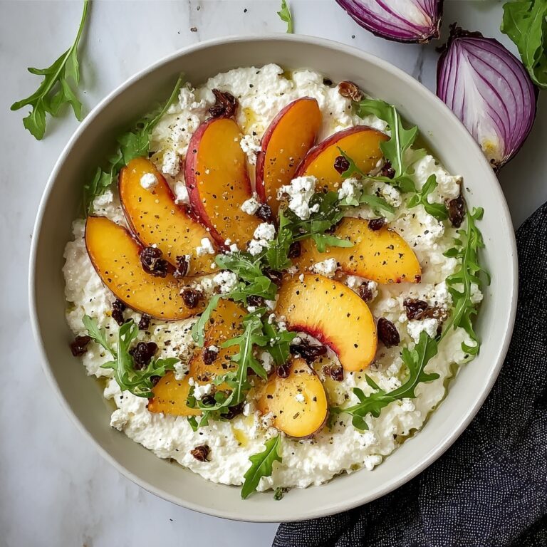 Simple Peach Feta Salad Recipe