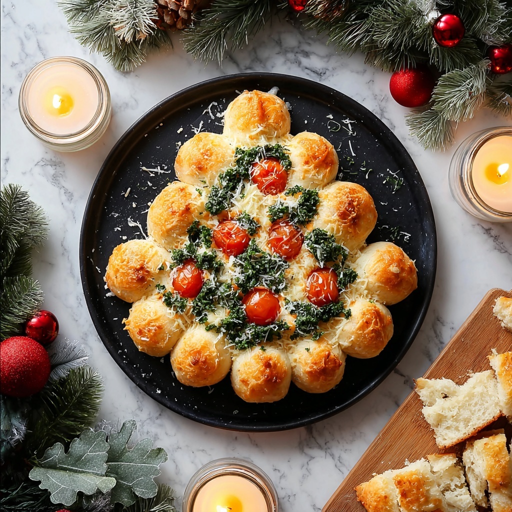 Cheesy Pull-Apart Christmas Tree Bread Recipe - Recipe Image