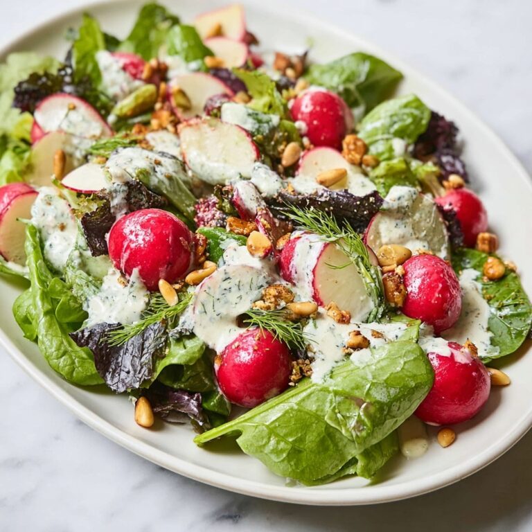 Roasted Radish Salad with Mint Yogurt Dressing Recipe