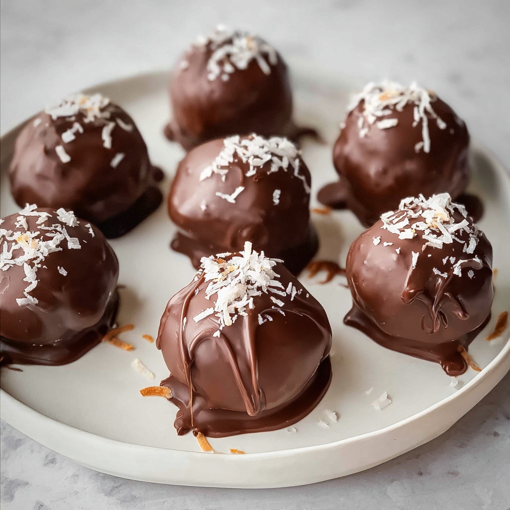 Dark Chocolate Coconut Balls Recipe - Recipe Image