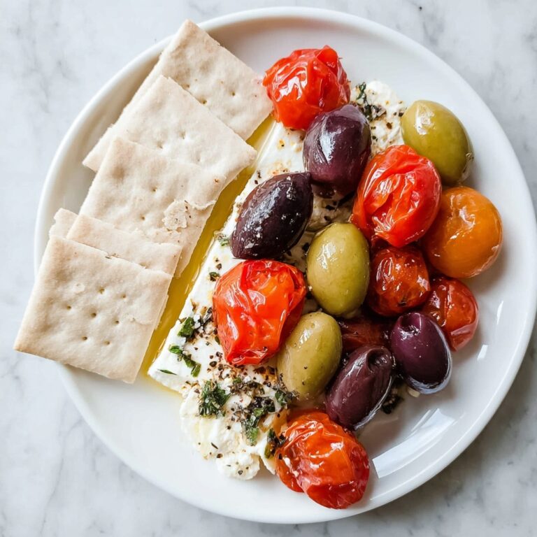 Baked Feta with Olives and Cherry Tomatoes Recipe