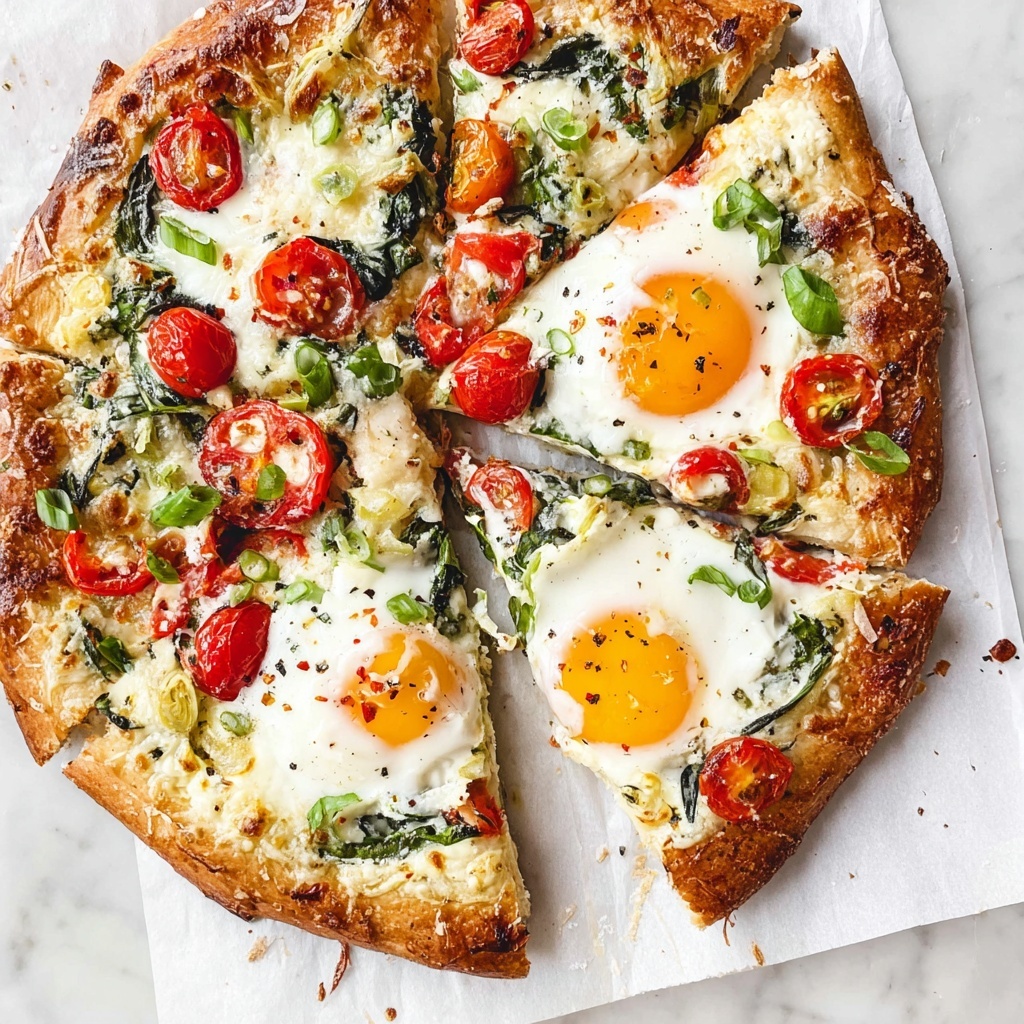 Egg & Tomato Breakfast Pizza Recipe - Recipe Image