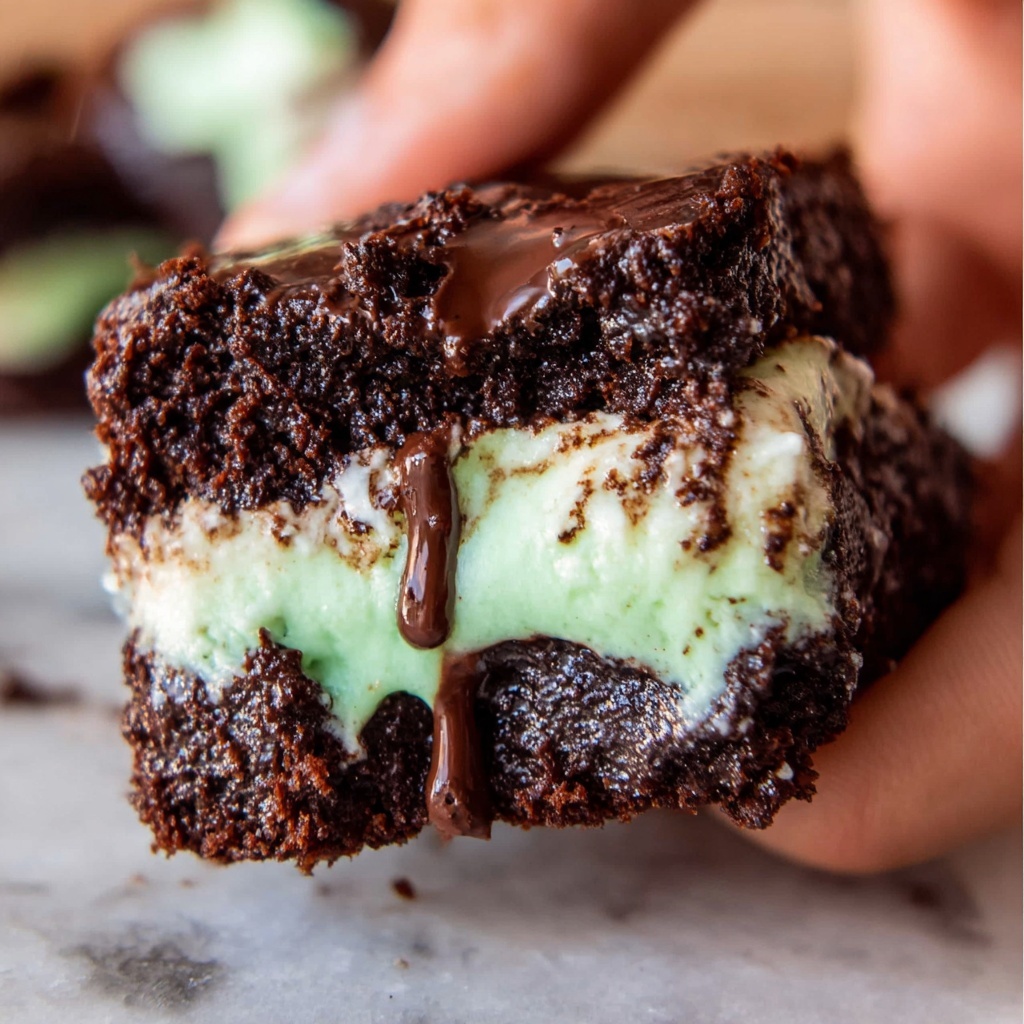Thin Mint Marshmallow Brownies Recipe - Recipe Image